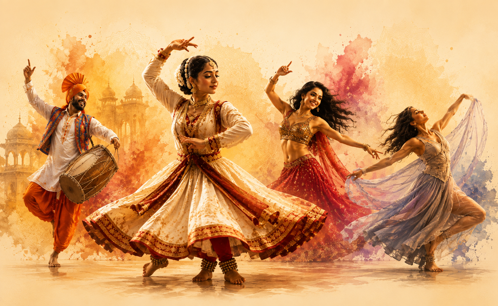 Students learning dance at Sanskritigram